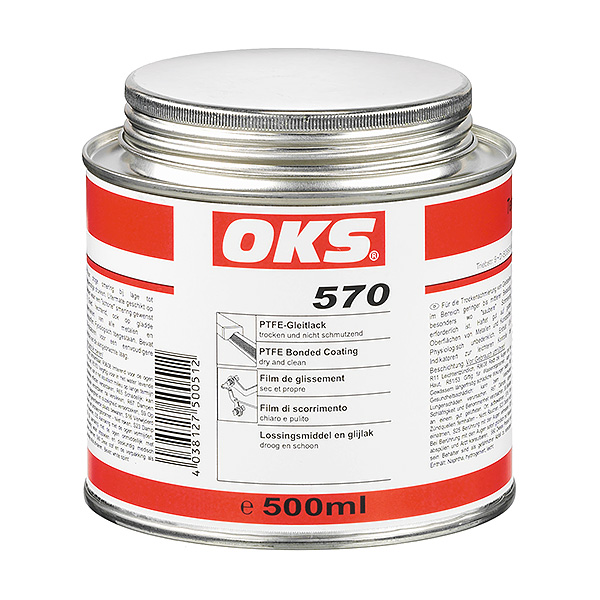 OKS 570聚四氟乙烯润滑涂料用于不同材料的滑动面在低压、低速和有粉尘的环境中的干式润滑。 无色、无污染的滑动膜和分隔膜。 防止摩擦腐蚀。 在室温下干燥。