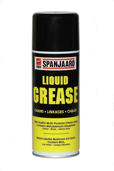Spanjaard LIQUID GREASE液态油脂是像油一样的渗透，像油一样的润滑，适用链条连杆和线缆。