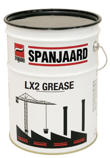 Spanjaard LX2 GREASE油脂是高质量多用途锂基油脂，适用各类针球滚轴，适用于汽车，工业，采矿业机械的润滑。