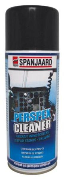 Spanjaard PERSPEX CLEANER有机玻璃清洗剂是一种专门研发的清洗剂，不留残留物，不损害有机玻璃，被批准用于军用飞机。